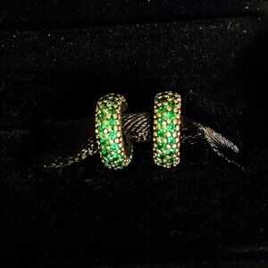 Authentic PANDORA Inspiration Within spacer charms with green CA - retired